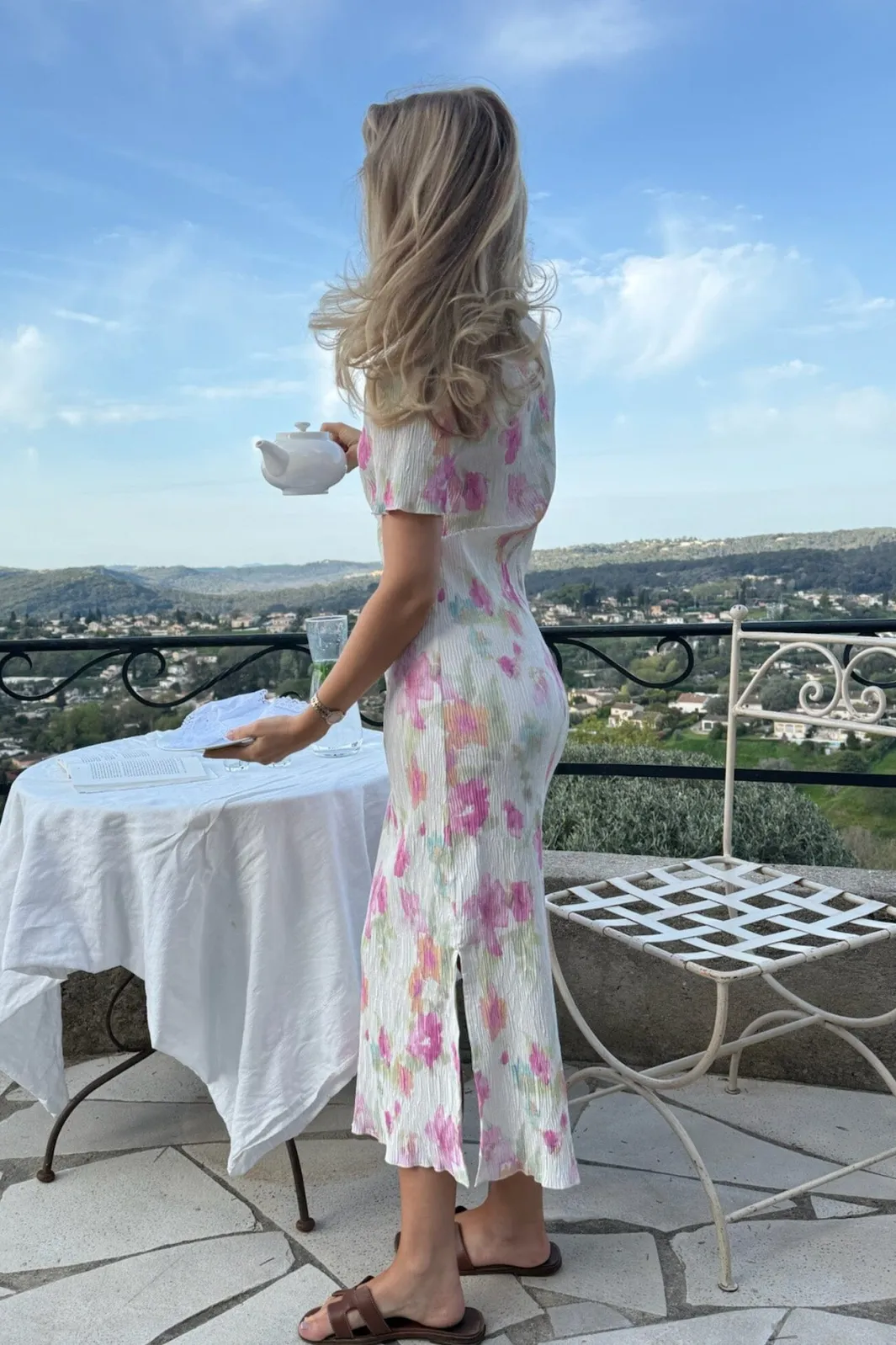 BYIC Odaic Ss Dress A23834 Pink Flower Blush Print