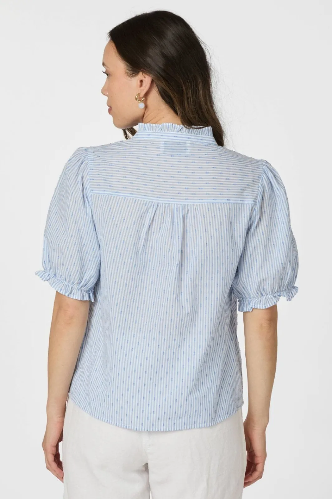 Sale Neo Noir Odesa Dot Stripe Blouse 166039 145