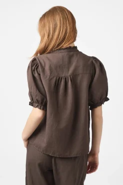 Hot Neo Noir Odesa Linen Blouse 160264 676