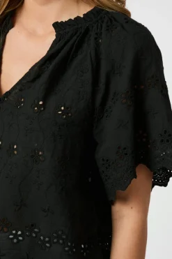 Clearance Neo Noir Odet Embroidery Blouse 165172 100