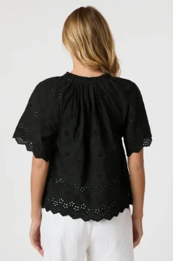 Clearance Neo Noir Odet Embroidery Blouse 165172 100