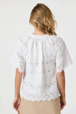 Outlet Neo Noir Odet Embroidery Blouse 165172 120