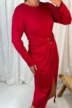 New A-bee Odette Dress Burgundy