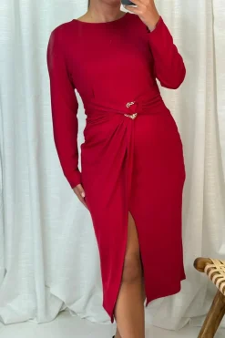 New A-bee Odette Dress Burgundy