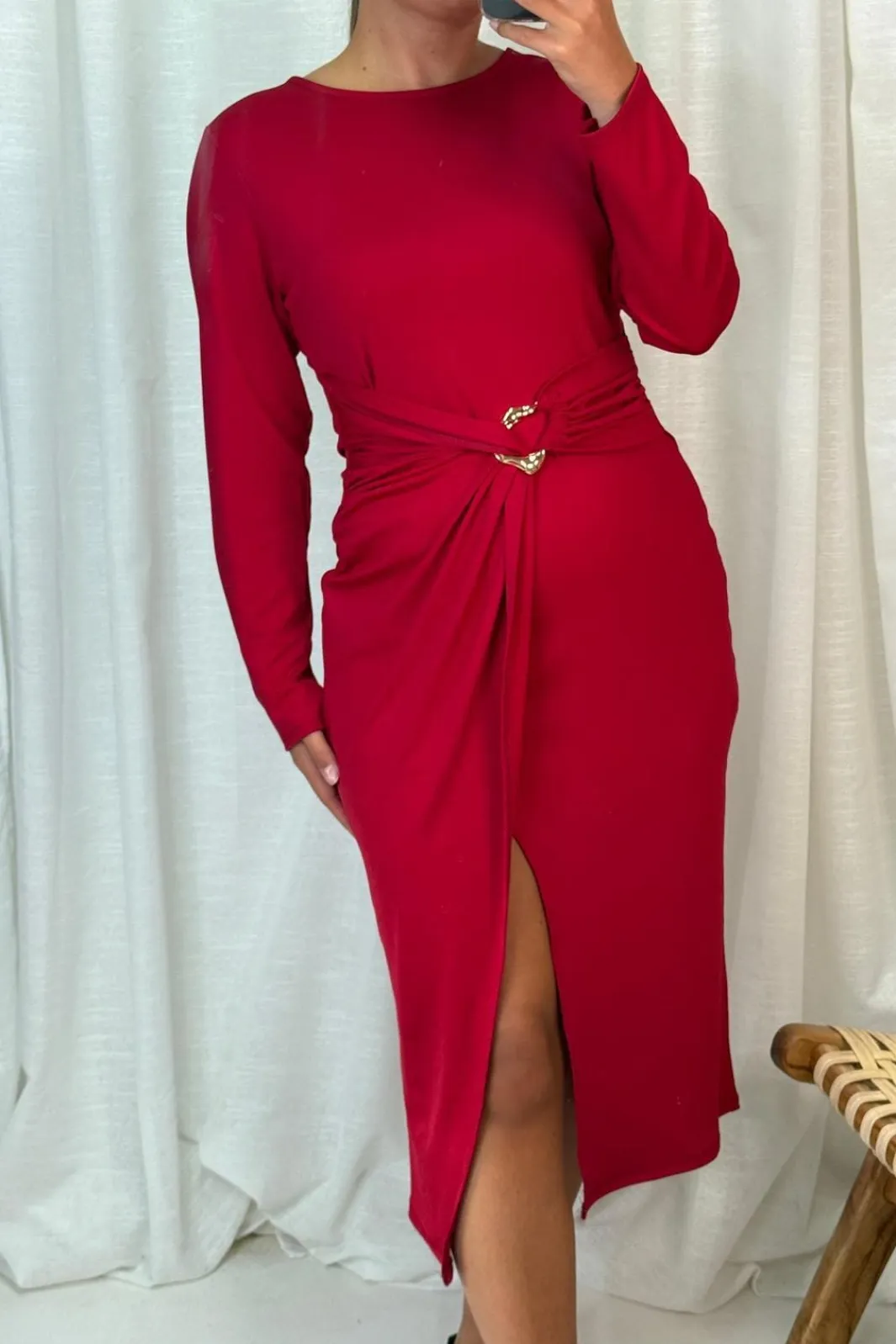 New A-bee Odette Dress Burgundy