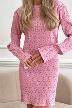 Online BYIC Odineic Dress A23833 Pink Tiny Blossom
