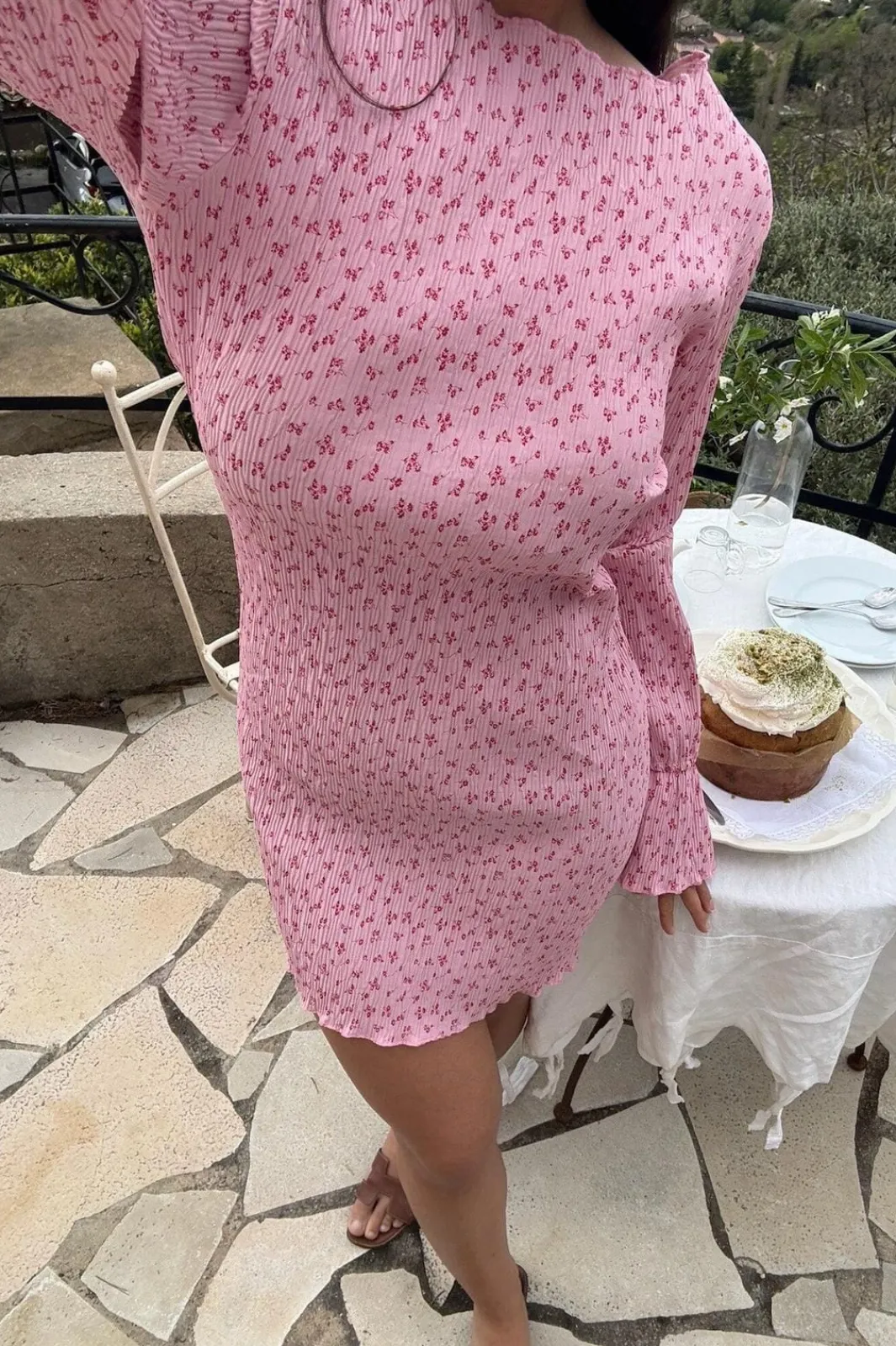 Online BYIC Odineic Dress A23833 Pink Tiny Blossom