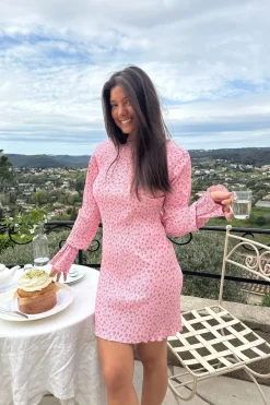 Online BYIC Odineic Dress A23833 Pink Tiny Blossom