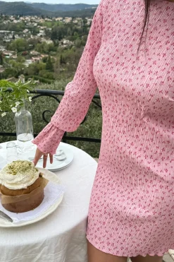 Online BYIC Odineic Dress A23833 Pink Tiny Blossom