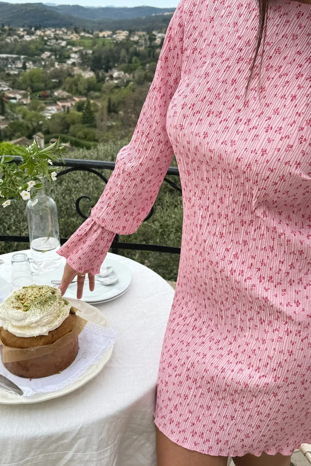 Online BYIC Odineic Dress A23833 Pink Tiny Blossom