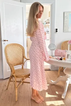 New BYIC Ofeliaic Long Wrap Dress A23640 Pink