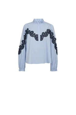 Discount Gossia Olinego Blouse G2730 Blue Striped