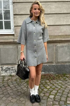 Discount BYIC Oliviaic Knit Dress H105-1 Grey Grey