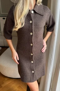 Outlet BYIC Oliviaic Knit Dress H105-1 Dbrown Dark Brown