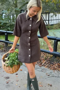 Outlet BYIC Oliviaic Knit Dress H105-1 Dbrown Dark Brown