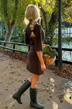 Outlet BYIC Oliviaic Knit Dress H105-1 Dbrown Dark Brown