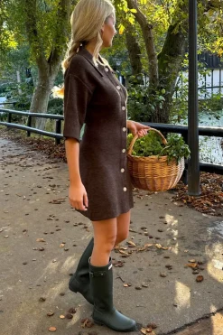 Outlet BYIC Oliviaic Knit Dress H105-1 Dbrown Dark Brown