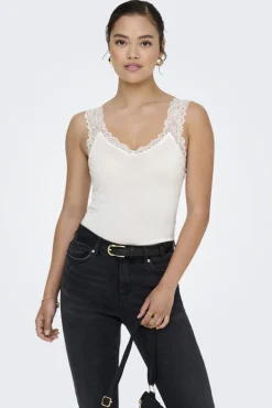 New Only Onl30 Free Life S/L Singlet Top 4946311 Cloud Dancer