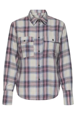 Clearance Only Onlabbie Ls Check Shirt 4824213 Cloud Dancer W Sea Pink & Easter Egg & Black Check