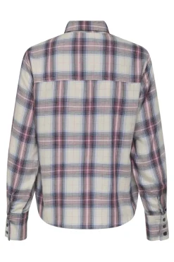 Clearance Only Onlabbie Ls Check Shirt 4824213 Cloud Dancer W Sea Pink & Easter Egg & Black Check