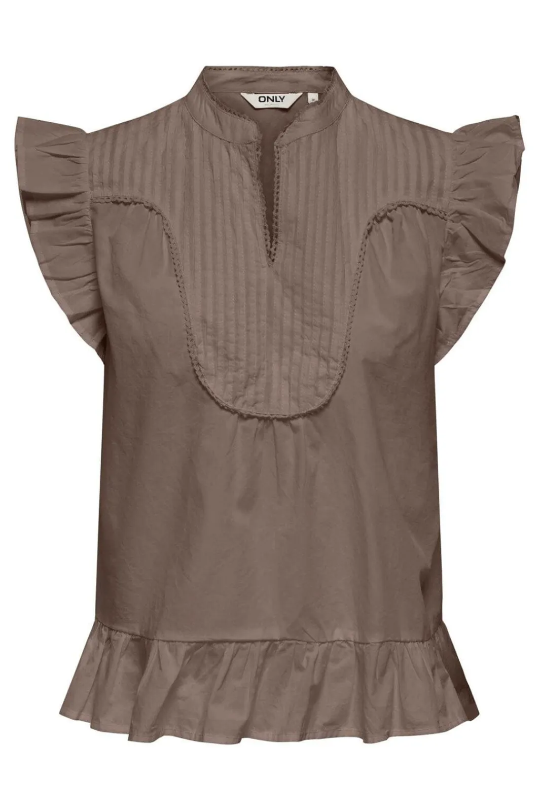 Online Only Onladda S/L V-Neck Top 4957295 Brown Lentil