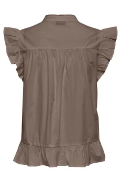 Online Only Onladda S/L V-Neck Top 4957295 Brown Lentil