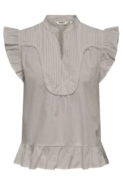 Outlet Only Onladda S/L V-Neck Top 4957296 Chateau Gray