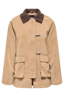 Hot Only Onlaggie Faux Suede Contrast Jacket 4960014 Tannin
