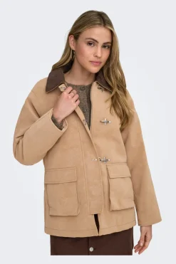Hot Only Onlaggie Faux Suede Contrast Jacket 4960014 Tannin