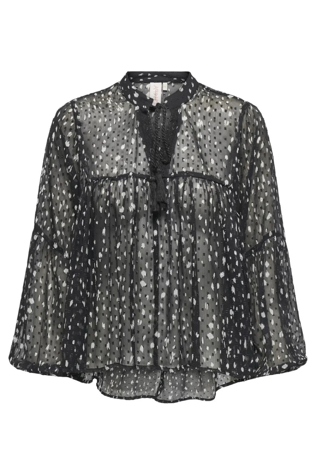 Discount Only Onlaida Elisa Ls Top 4707621 Black White Uneven Dot