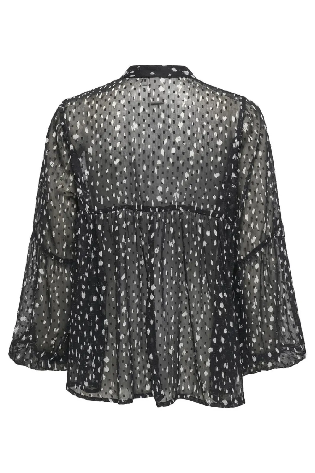 Discount Only Onlaida Elisa Ls Top 4707621 Black White Uneven Dot