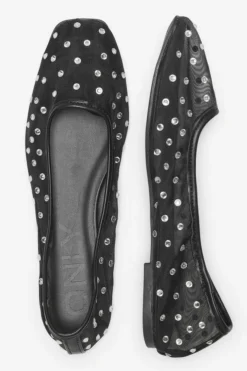 Outlet Only Shoes Onlakira-4 Mesh Studs Ballarina 4842595 Black