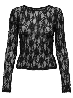 New Only Onlalba L/S Lace Top 4957026 Black