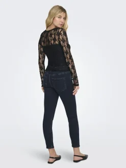 New Only Onlalba L/S Lace Top 4957026 Black