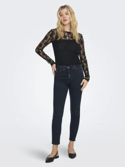 New Only Onlalba L/S Lace Top 4957026 Black