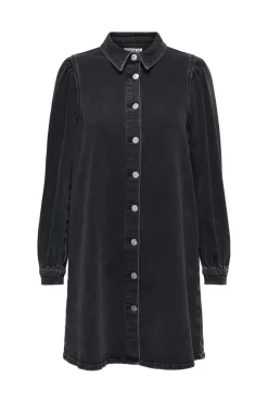 New Only Onlalma L/S Dress Cro 4740250 Washed Black