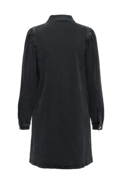 New Only Onlalma L/S Dress Cro 4740250 Washed Black