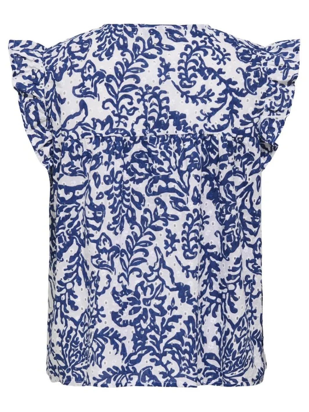 Only Onlamanda Chanee Cap Emb Top 4814620 Cloud Dancer W Estate Blue