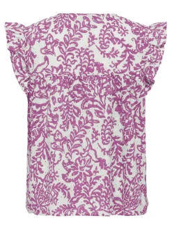 Best Only Onlamanda Chanee Cap Emb Top 4868768 Cloud Dancer W Spring Crocus