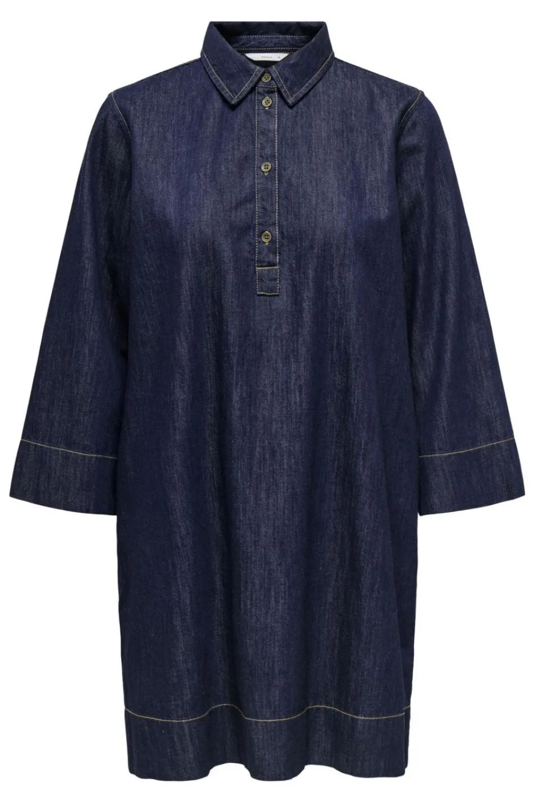 Discount Only Onlamari 3/4 Short Dress 4960597 Blue Denim Contrast Stitch