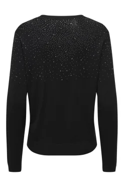 Discount Only Onlanabella Ls Bling O-Neck Knt 4894551 Black W. Dark Silver