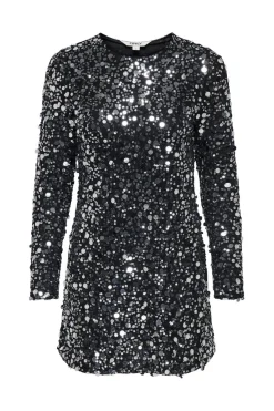 New Only Onlanika Catina Ls Sequins Dress 4866552 Silver