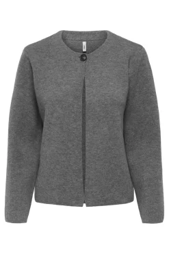 Outlet Only Onlanneli Life Ls Button Jacket Cc Knt 4776283 Medium Grey Melange