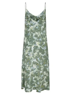 Clearance Only Onlannlouise Strap Long Dress 4902916 Balsam Green Tie Dye