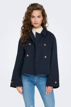 New Only Onlapril Short Trenchcoat 4166132 Night Sky