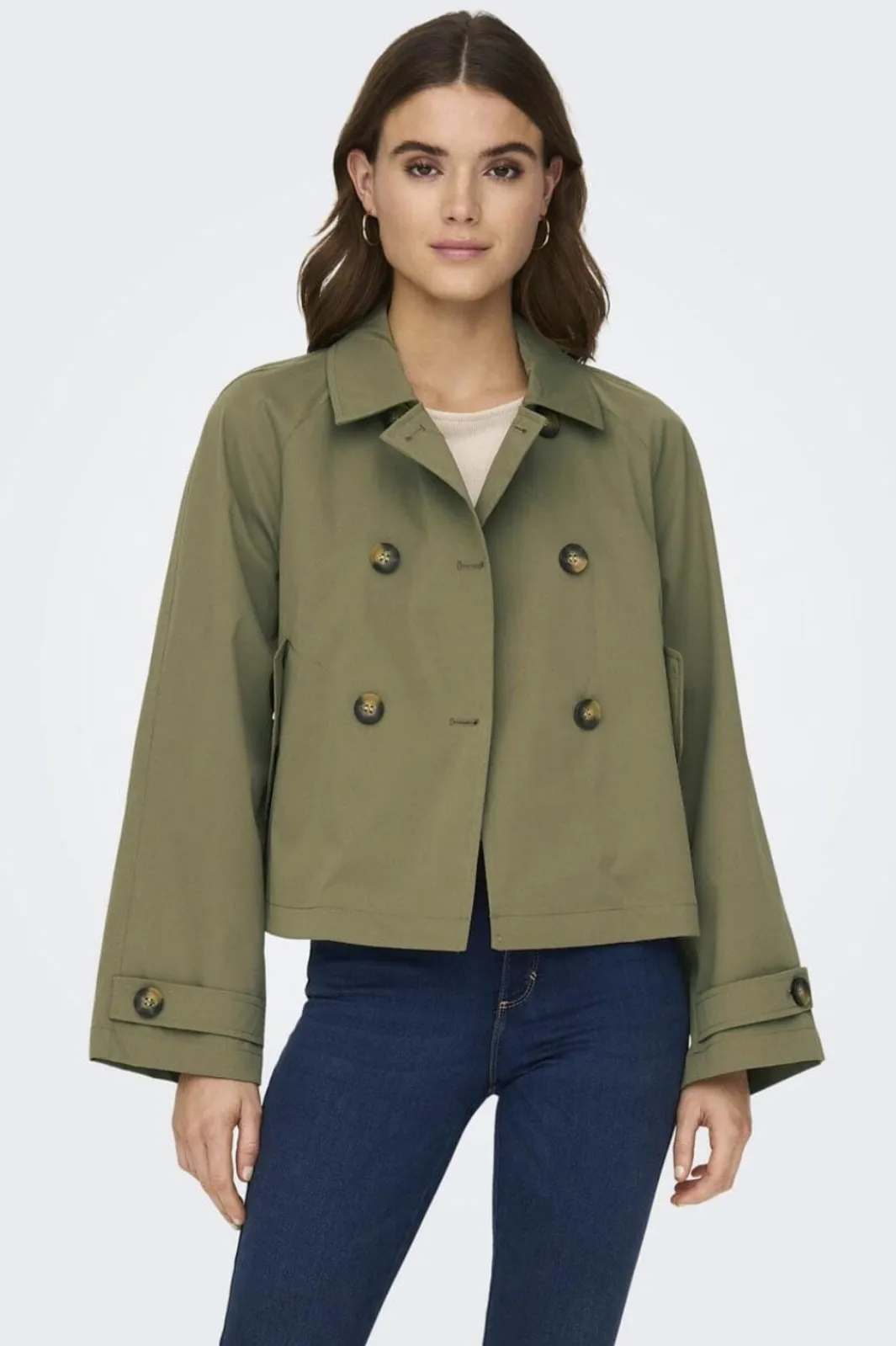 Hot Only Onlapril Short Trenchcoat 4166133 Aloe