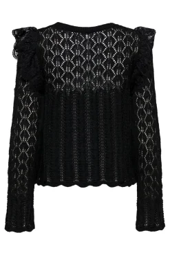 Hot Only Onlashley Ls O-Neck Mix Knt 4805321 Black Dtm Lace