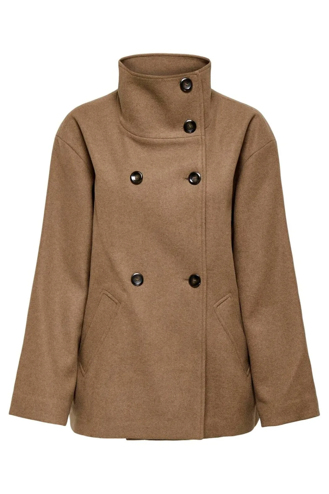 Clearance Only Onlaugusta High Neck Jacket 4951191 Cocoa Créme Melange