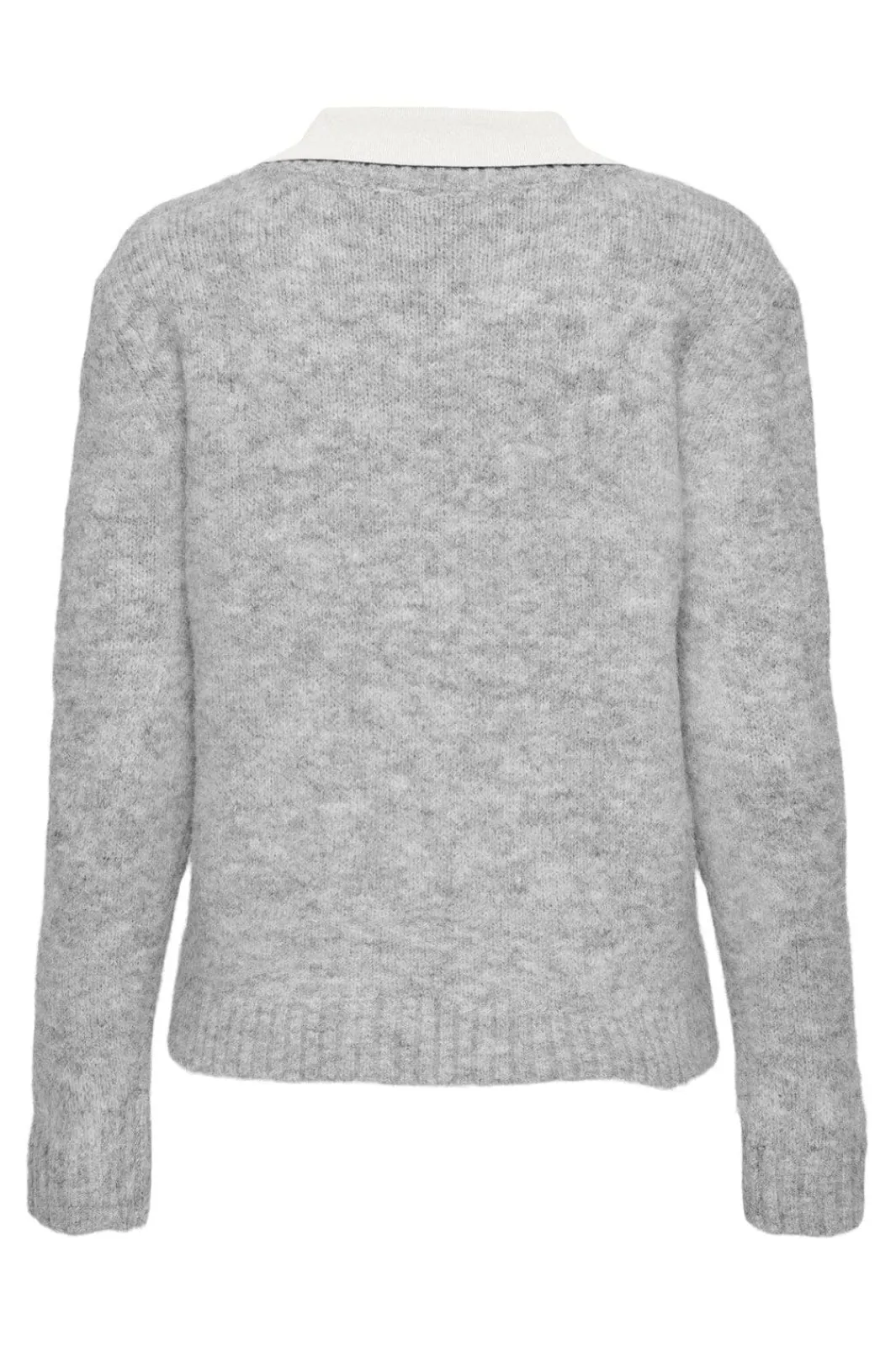 Hot Only Onlazu Ls Polo Neck Knt 4959031 Light Grey Melange Cloud Dancer