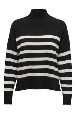 Sale Only Onlbari L/S Highneck Knt 4117569 Black Cloud Dancer